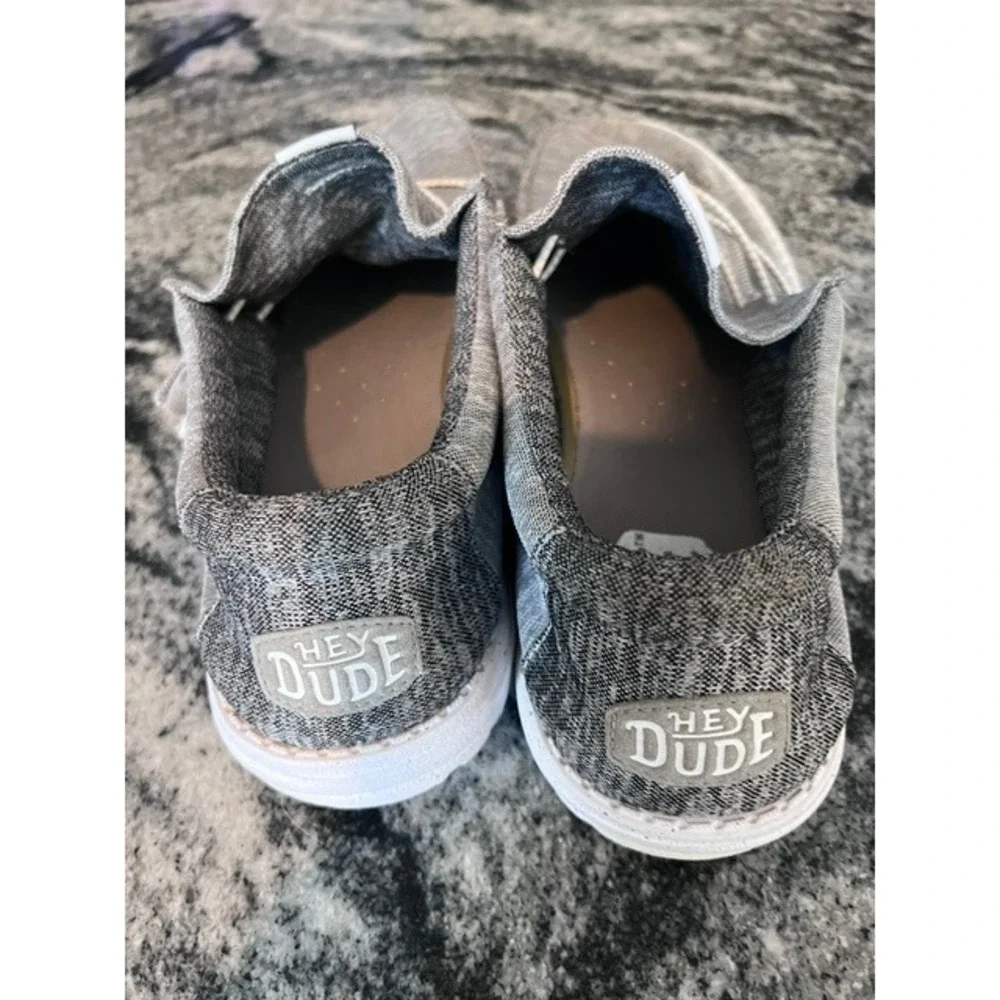 Hey Dude Wally Sport Loafers Men 12 Grey Good Casual Lightweight Slip On Shoes